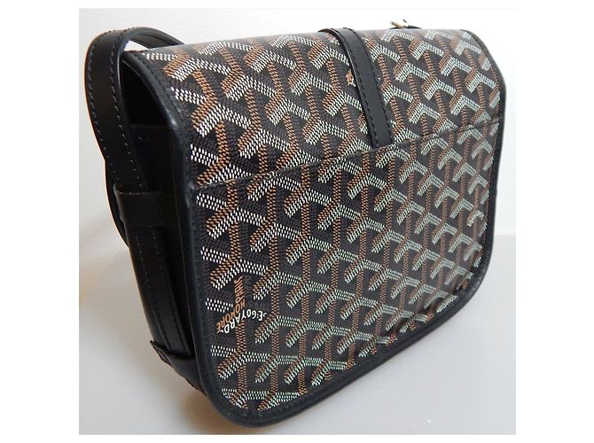 Goyard Belvédère PM Borsa a Tracolla Tela Marrone Pelle Nera - vista 2