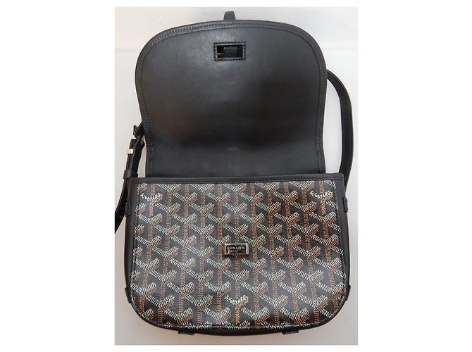 Goyard Belvédère PM Borsa a Tracolla Tela Marrone Pelle Nera - vista 5