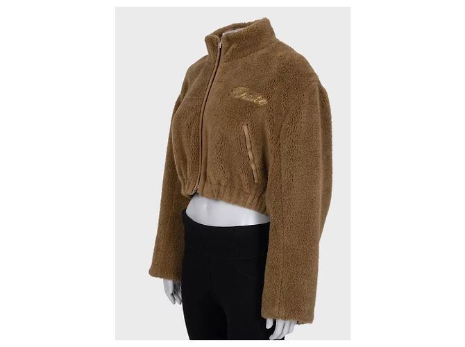 Khaite Brown Fitted Bomber Jacket Sz. M Gebraucht - Ansicht 2