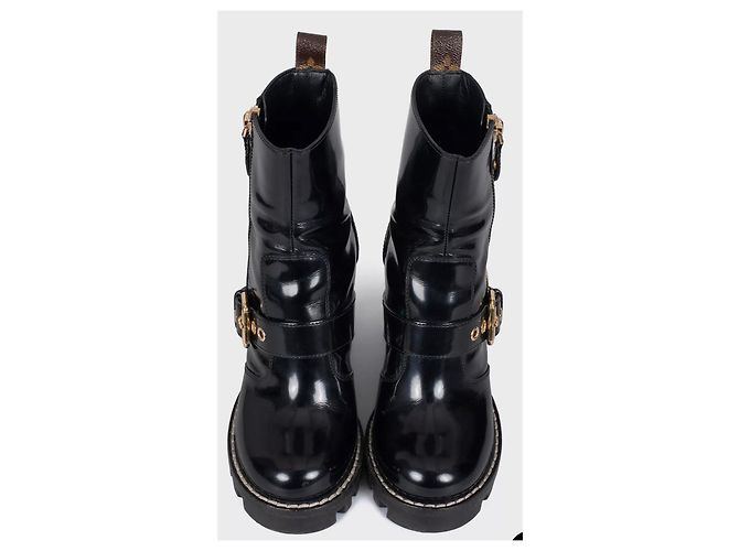Botines Louis Vuitton Star Trail de cuero negro Sz.37 de segunda mano - vista 2