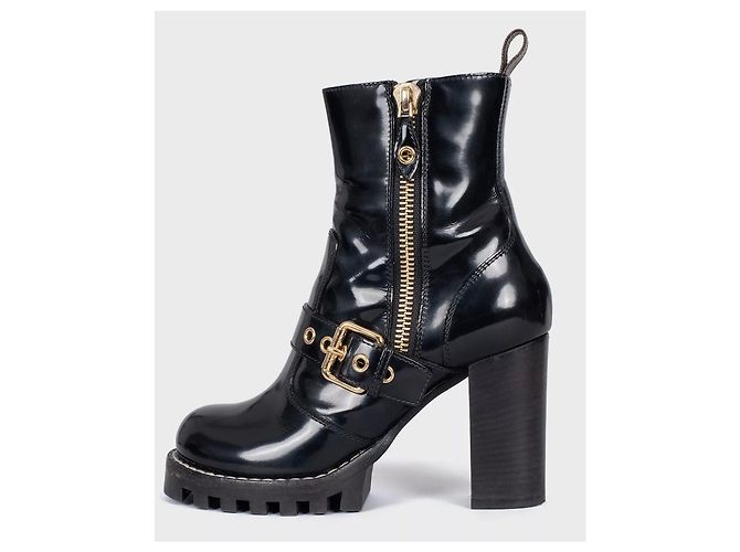 Botines Louis Vuitton Star Trail de cuero negro Sz.37 de segunda mano - vista 5