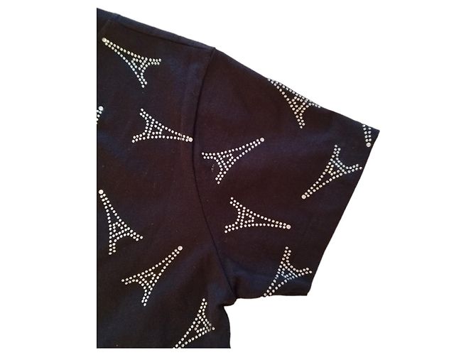 Balenciaga Camiseta Jersey Torre Eiffel Negra - vista 6