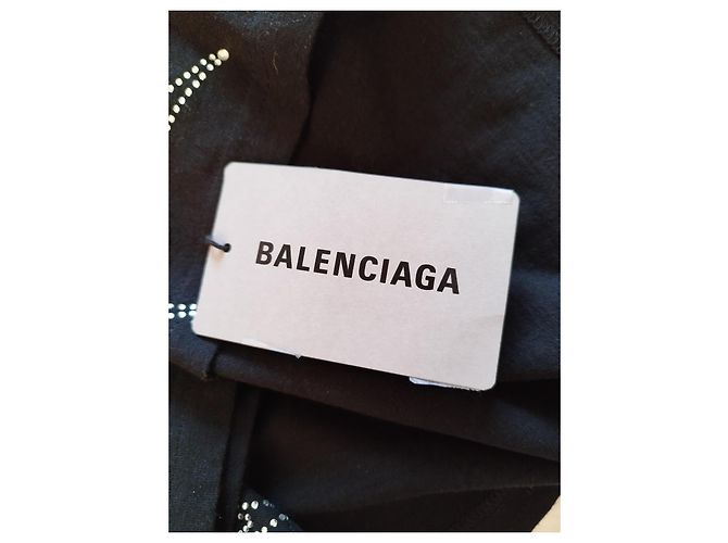 Balenciaga Camiseta Jersey Torre Eiffel Negra - vista 7