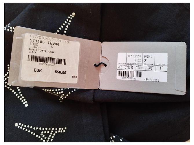 Balenciaga Camiseta Jersey Torre Eiffel Negra - vista 8