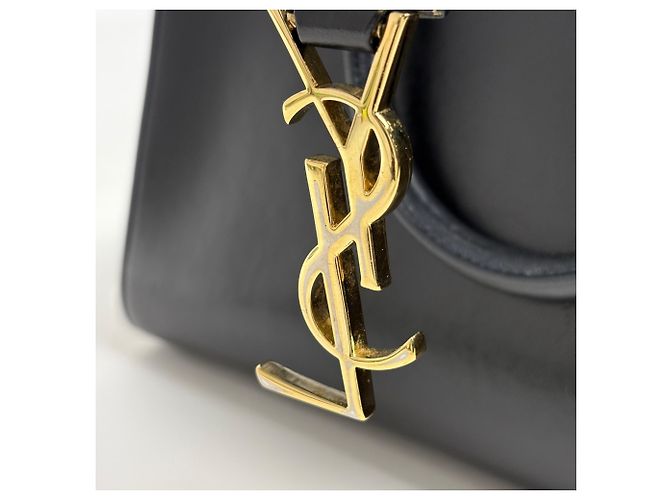 Autre Marque Borsa a mano in pelle nera Saint Laurent - vista 6