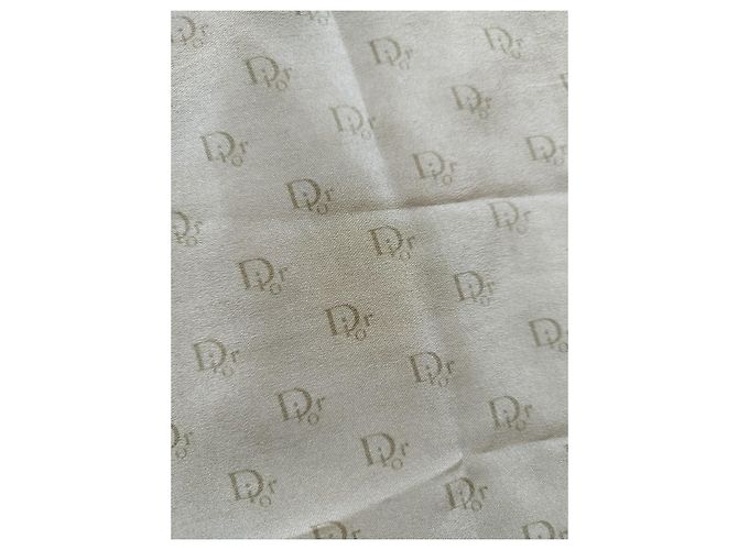 Lenço de seda monograma Christian Dior - Azul e Bege - vista 3
