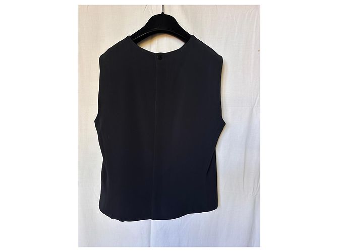 Top de seda negro Giorgio Armani - vista 3
