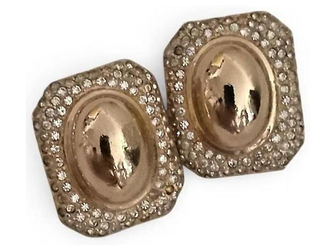 Christian Dior orecchini placcati oro con strass - vista 10