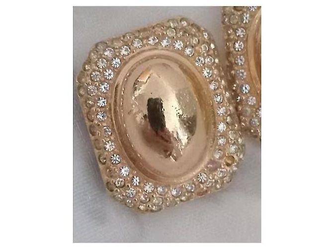 Christian Dior orecchini placcati oro con strass - vista 14
