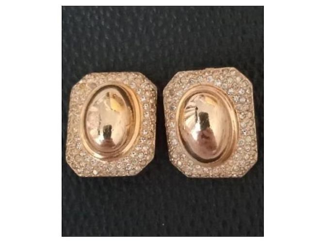 Christian Dior orecchini placcati oro con strass - vista 15
