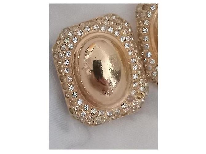 Christian Dior orecchini placcati oro con strass - vista 4