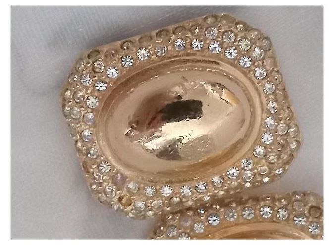 Christian Dior orecchini placcati oro con strass - vista 8