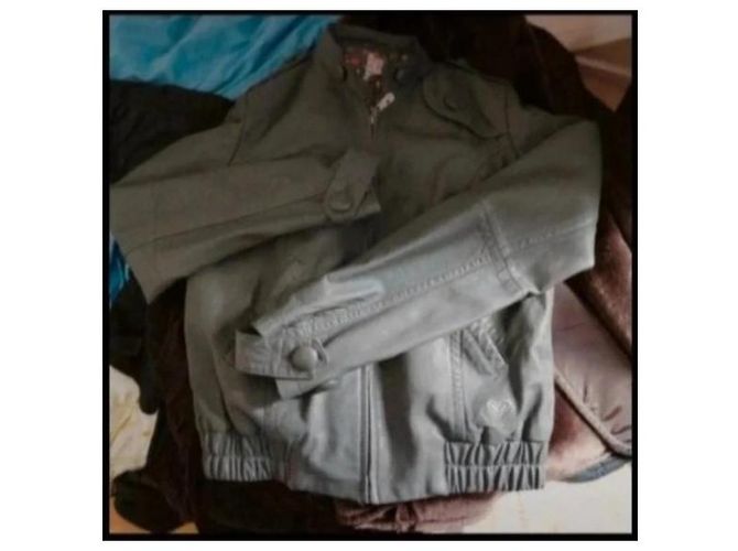 Autre Marque Roxy Graue Lammleder Bomberjacke - Ansicht 10