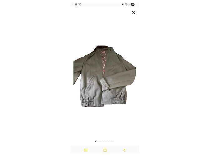 Autre Marque Roxy Graue Lammleder Bomberjacke - Ansicht 9
