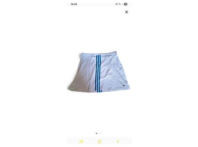 Adidas Weißer Sport-Skort aus Polyester - Ansicht 2