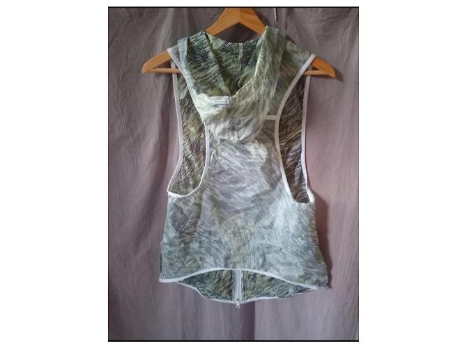 Nike Chaleco con Capucha de Nailon Estampado - Verde y Gris - vista 12