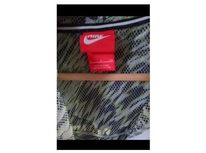 Nike Chaleco con Capucha de Nailon Estampado - Verde y Gris - vista 7