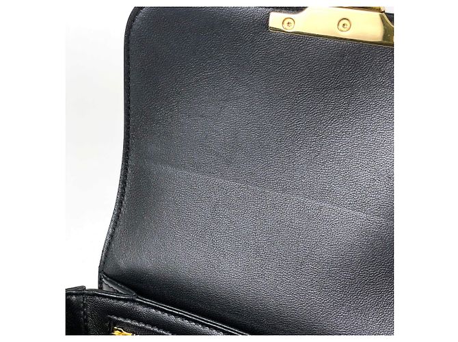 Céline Borsa a spalla Celine CELINE Teen Triomphe in pelle nera - vista 8
