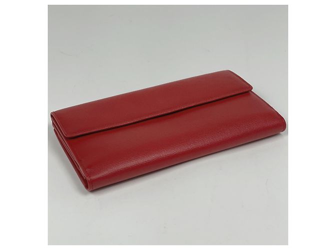 Cartera larga de Chanel en piel roja - vista 2