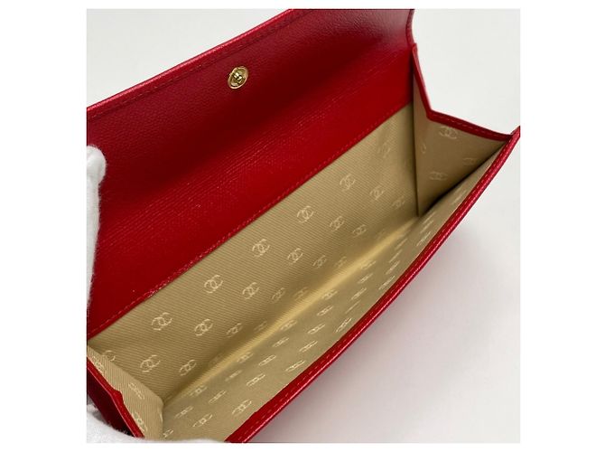 Cartera larga de Chanel en piel roja - vista 6