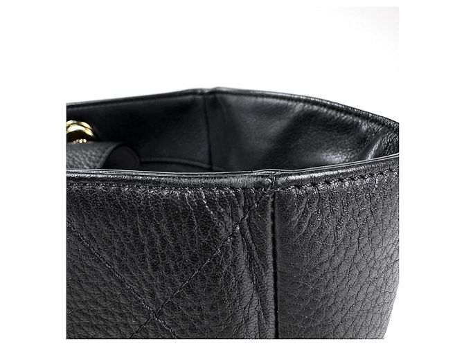 Chanel Tote Bag aus schwarzem Leder - Ansicht 4