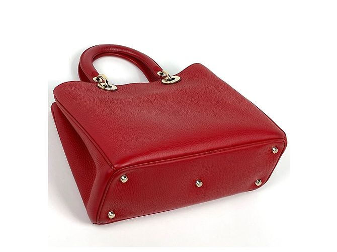 Borsa Christian Dior Diorissimo in pelle rossa - vista 2