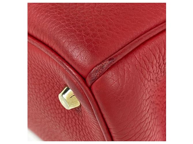 Borsa Christian Dior Diorissimo in pelle rossa - vista 3