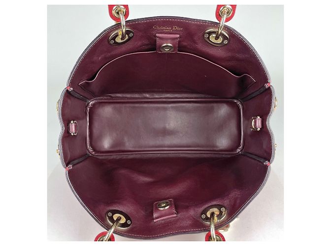 Borsa Christian Dior Diorissimo in pelle rossa - vista 8