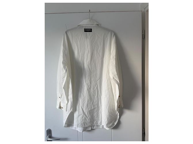Chanel Camicia Bianca C Collection Bottoni Dorati CC - vista 4