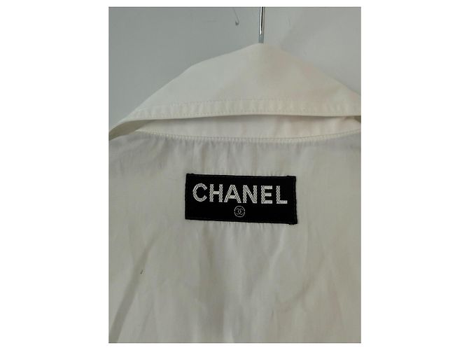 Chanel Camicia Bianca C Collection Bottoni Dorati CC - vista 6