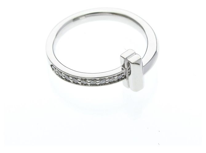 Autre Marque Tiffany T One Narrow Diamantring in Weißgold - Ansicht 10