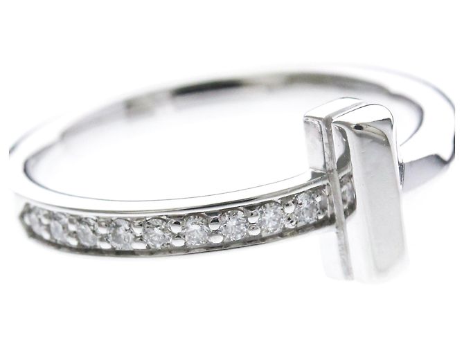 Autre Marque Tiffany T One Narrow Diamantring in Weißgold - Ansicht 9