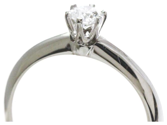 Autre Marque Anello solitario con diamante Tiffany - vista 10