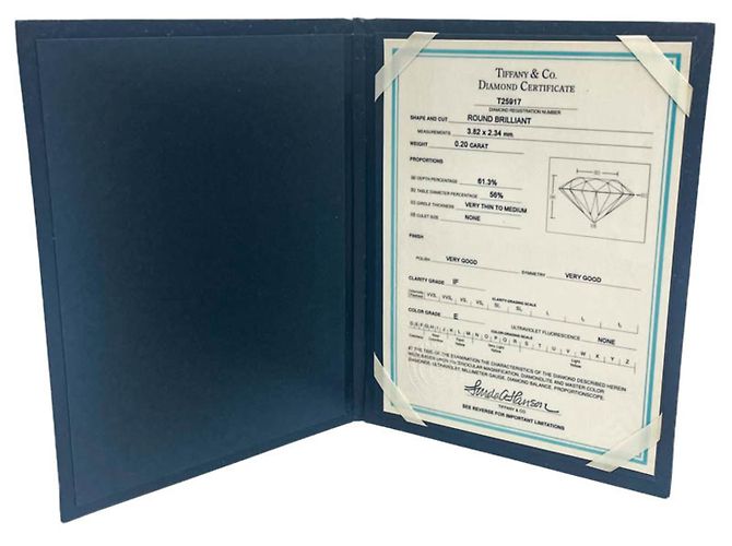 Autre Marque Anello solitario con diamante Tiffany - vista 11