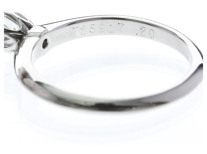 Autre Marque Anello solitario con diamante Tiffany - vista 6