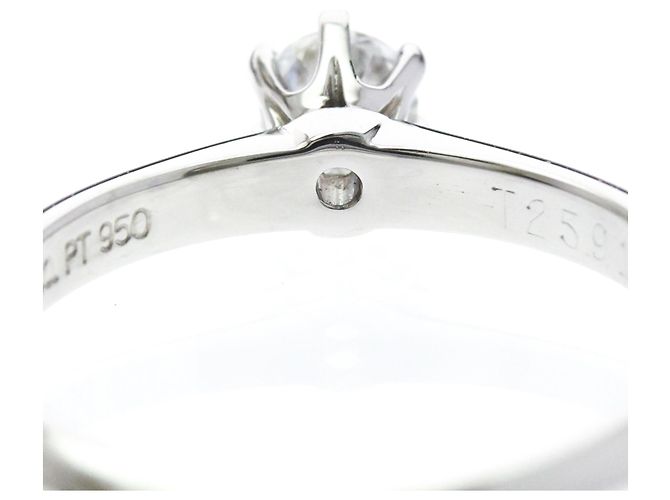 Autre Marque Anello solitario con diamante Tiffany - vista 8