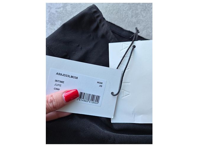 Alaïa Gonna Lunga Intime Nera in Viscosa - vista 8