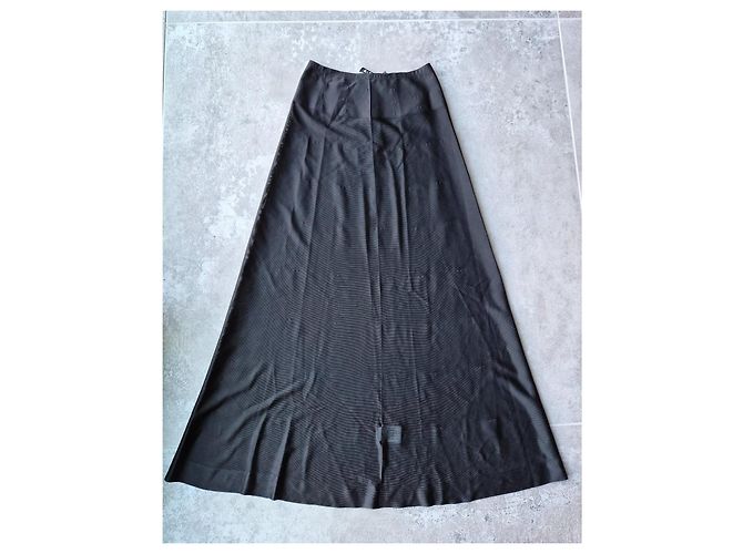 Alaïa Gonna Lunga Intime Nera in Viscosa - vista 9