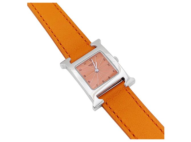 Reloj para Mujer Hermès, "Heure H", acero, esfera naranja. - vista 2