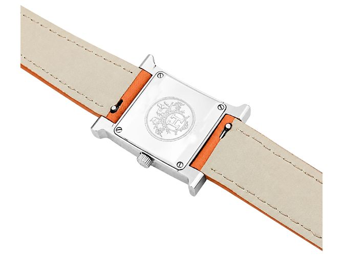 Reloj para Mujer Hermès, "Heure H", acero, esfera naranja. - vista 4