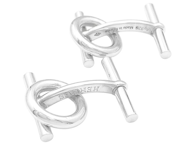 Gemelos Hermès, "Chaîne d'Ancre", plata. - vista 3