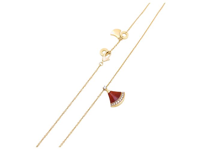 Collana Bulgari, "Divas' Dream", oro rosa, cornalina e diamanti. - vista 3