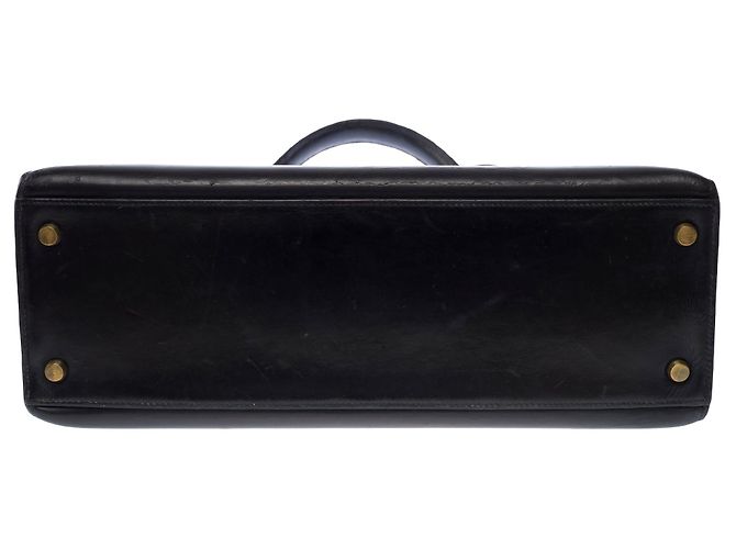 Hermès HERMES Kelly 32 Tasche aus dunkelblauem Leder - 104022 - Ansicht 10