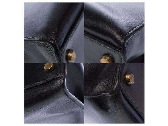 Hermès HERMES Kelly 32 Tasche aus dunkelblauem Leder - 104022 - Ansicht 11
