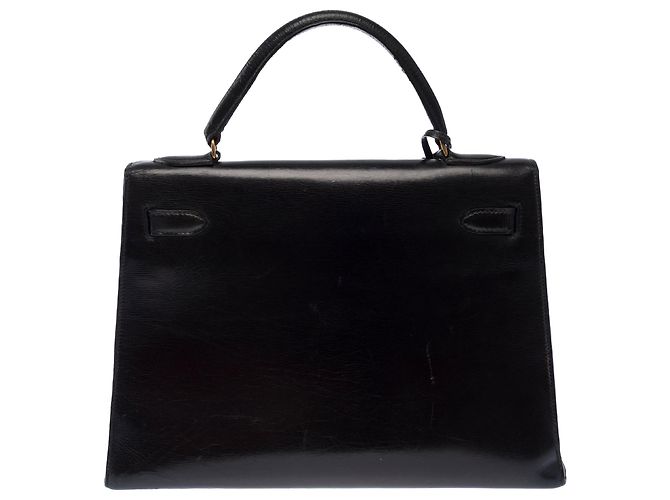 Hermès HERMES Kelly 32 Tasche aus dunkelblauem Leder - 104022 - Ansicht 3