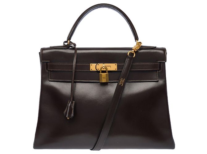 Hermès Borsa HERMES Kelly 32 in Pelle Marrone - 104021 - vista 13