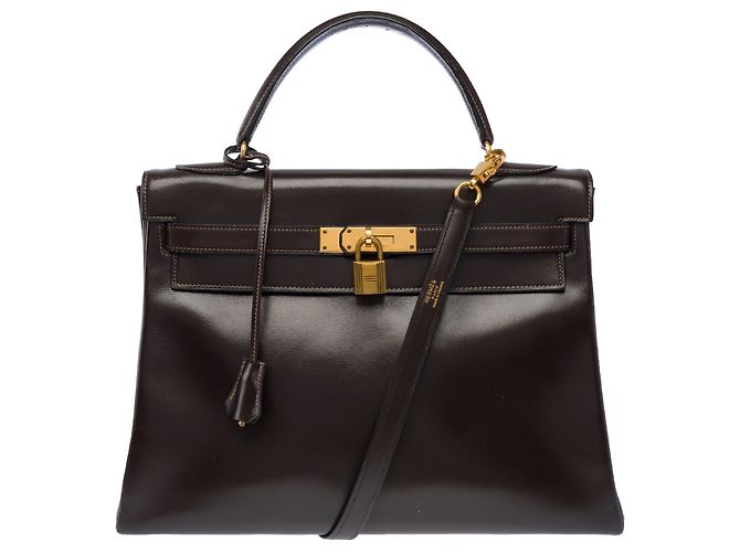 Hermès Borsa HERMES Kelly 32 in Pelle Marrone - 104021 - vista 2