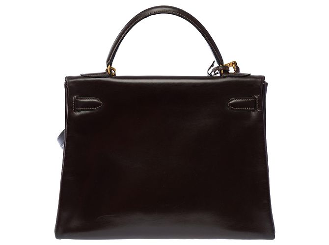 Hermès Borsa HERMES Kelly 32 in Pelle Marrone - 104021 - vista 3