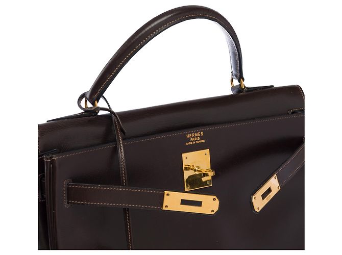 Hermès Borsa HERMES Kelly 32 in Pelle Marrone - 104021 - vista 6