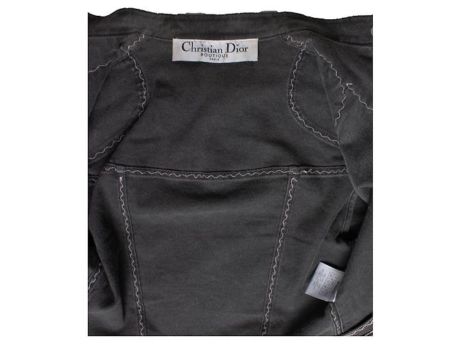 Christian Dior, Blazer y vaqueros de denim gris - vista 10